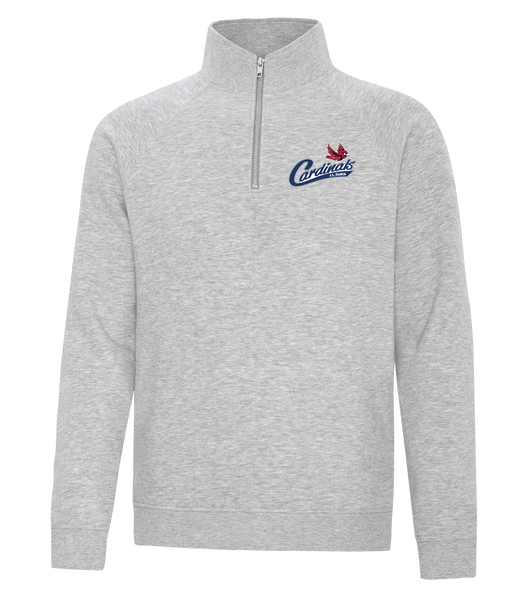 Cardinals Staff Adult Vintage 1/4 Zip Sweatshirt with Embroidered Logo