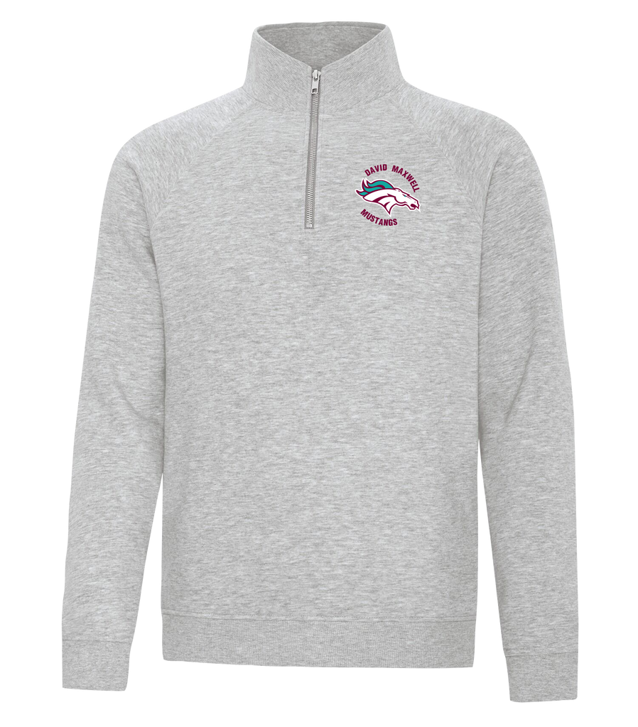 Mustangs Staff Adult Vintage 1/4 Zip Sweatshirt with Embroidered Logo