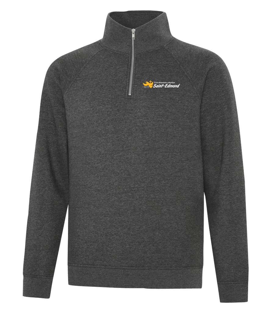 Saint-Edmond Adult Vintage 1/4 Zip Sweatshirt with Embroidered Logo