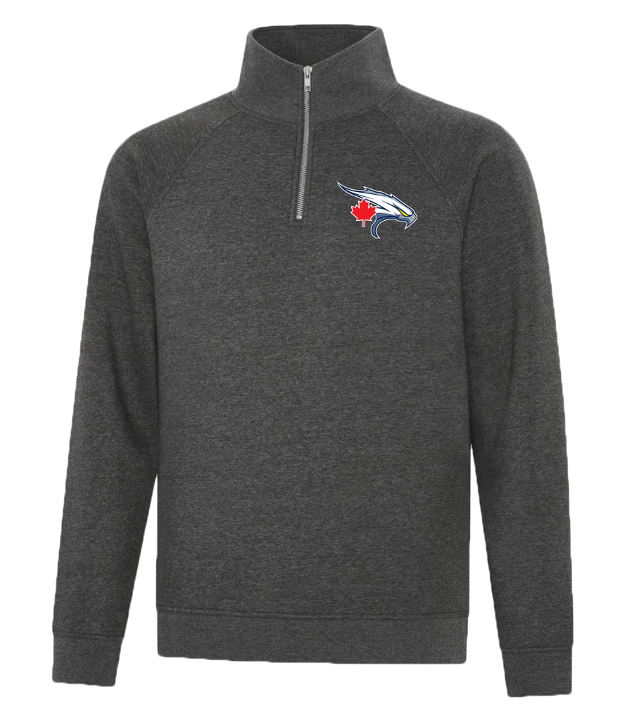 Walker Hawks Adult Vintage 1/4 Zip Sweatshirt with Embroidered Logo