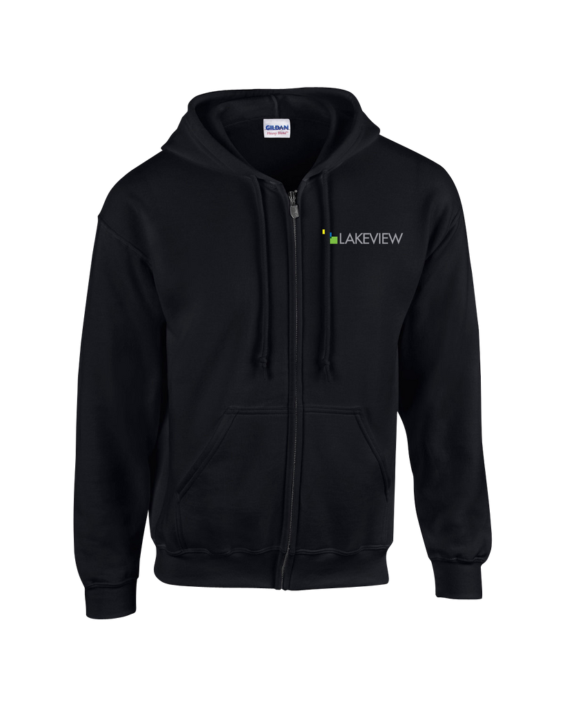 Lakeview Adult Fleece Full-Zip Hooded Sweatshirt with Embroidered Logo