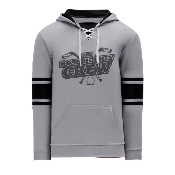 The Road Hockey Crew Adult Stripe Lace Hoodie with One Colour Logo