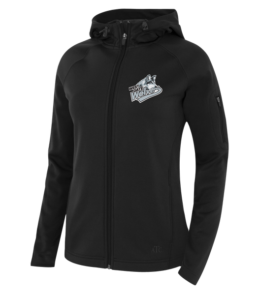 Wolves Staff Ladies Hooded Yoga jacket with Embroidered Logo
