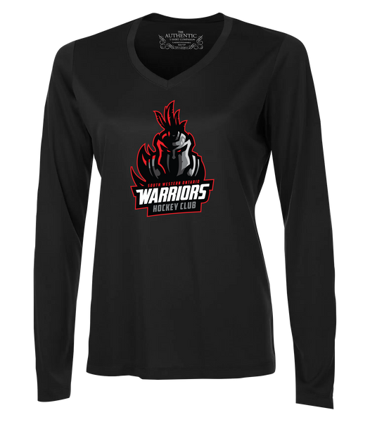 SWO Warriors Ladies Dri-Fit Long Sleeve with Printed Logo