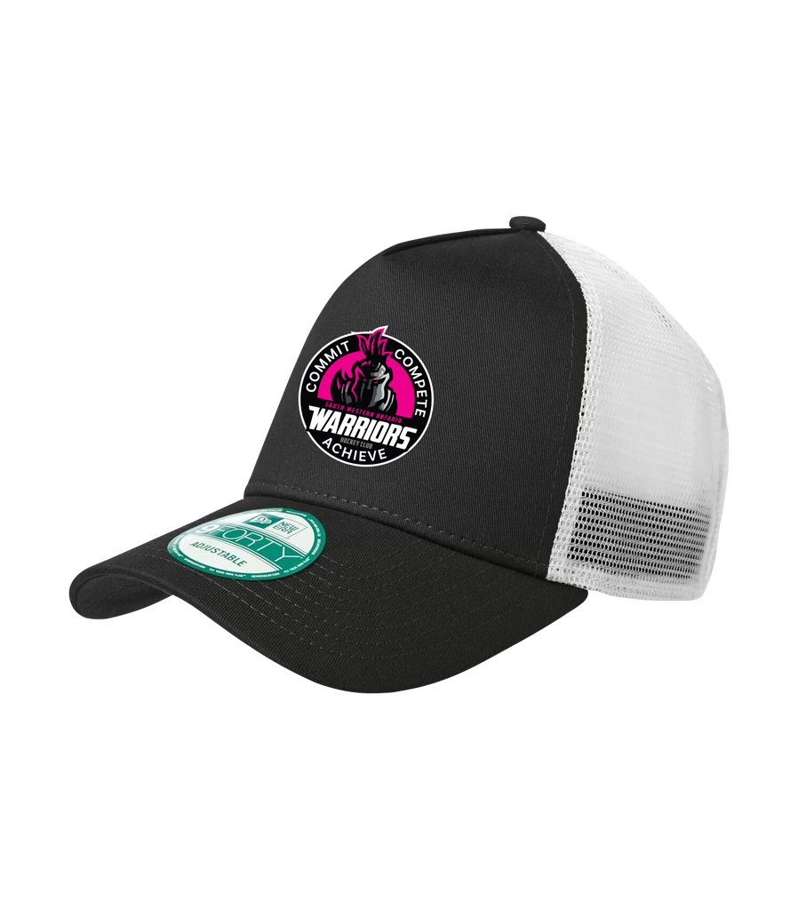 SWO Warriors Pink Badge New Era Snap Back Trucker Cap