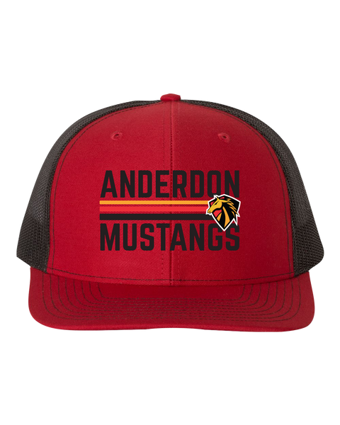 Anderdon Mustangs Snapback Trucker Cap with Embroidered Logo
