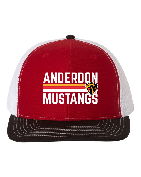 Anderdon Mustangs Snapback Trucker Cap with Embroidered Logo