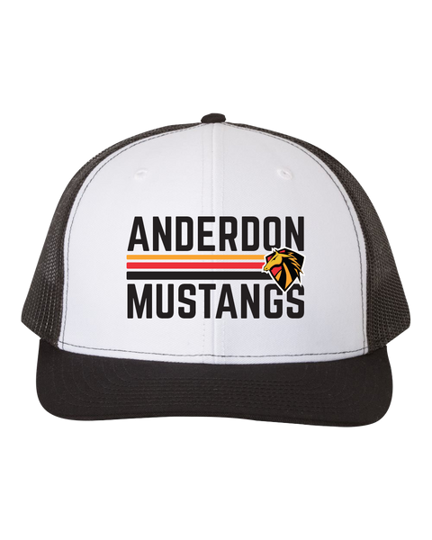 Anderdon Mustangs Snapback Trucker Cap with Embroidered Logo