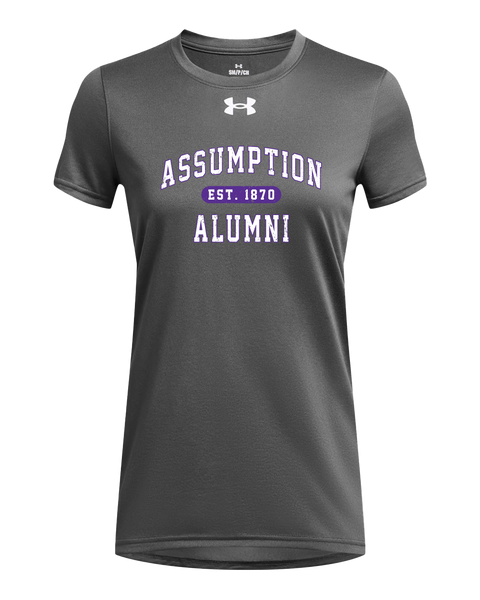 "Assumption Alumni Est. 1870" Ladies' Under Armour® Team T-Shirt with Printed Logo