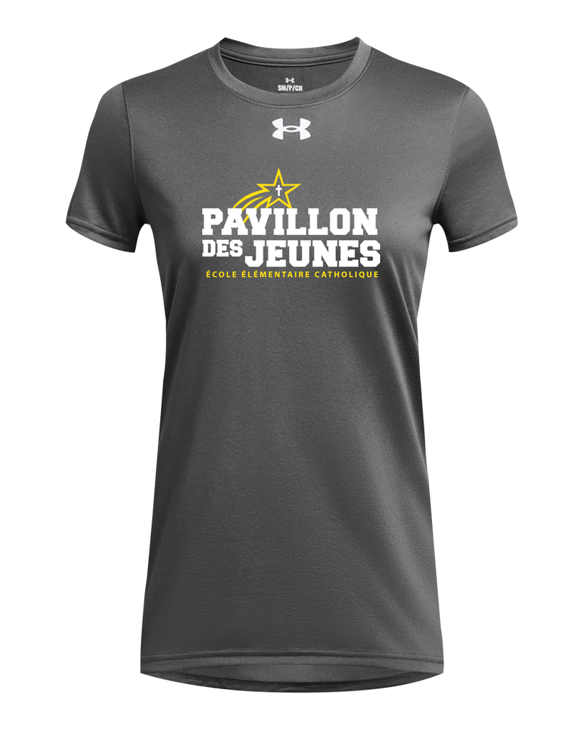 Pavillon Des Jeunes Ladies Under Armour® Tech T-Shirt with Printed Logo