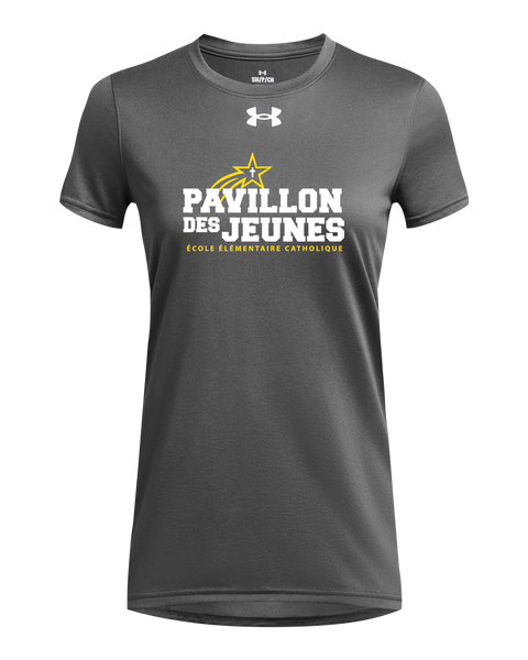 Pavillon Des Jeunes Ladies Under Armour® Tech T-Shirt with Printed Logo