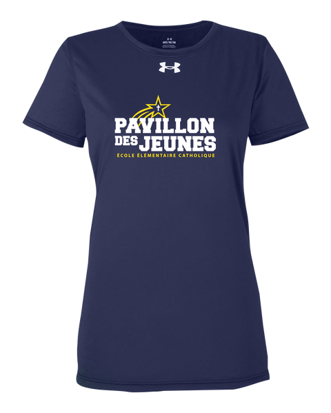 Pavillon Des Jeunes Ladies Under Armour® Tech T-Shirt with Printed Logo