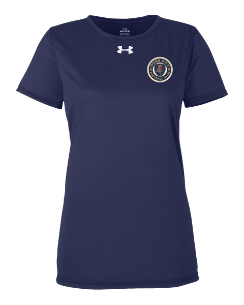 Rose City Football Club Ladies Team Tech T-Shirt with Printed Logo