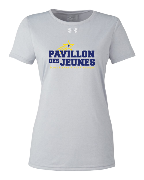 Pavillon Des Jeunes Ladies Under Armour® Tech T-Shirt with Printed Logo