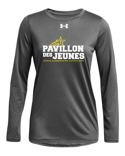 Pavillon Des Jeunes Ladies Under Armour® Long Sleeve T-Shirt with Printed Logo