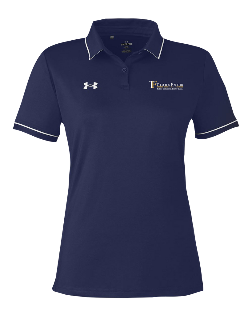 TransForm Ladies' Tipped Teams Performance Polo with Embroidered Logo