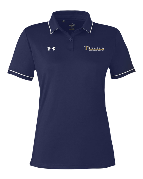 TransForm Ladies' Tipped Teams Performance Polo with Embroidered Logo