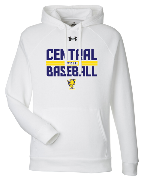Central Baseball Adult Under Armour® Rival Fleece Hooded Sweatshirt with Printed Logo