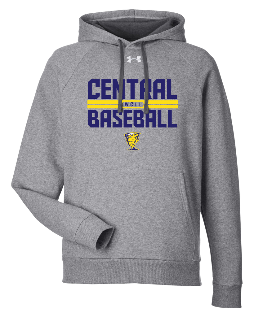 Central Baseball Adult Under Armour® Rival Fleece Hooded Sweatshirt with Printed Logo
