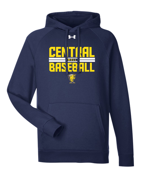 Central Baseball Adult Under Armour® Rival Fleece Hooded Sweatshirt with Printed Logo