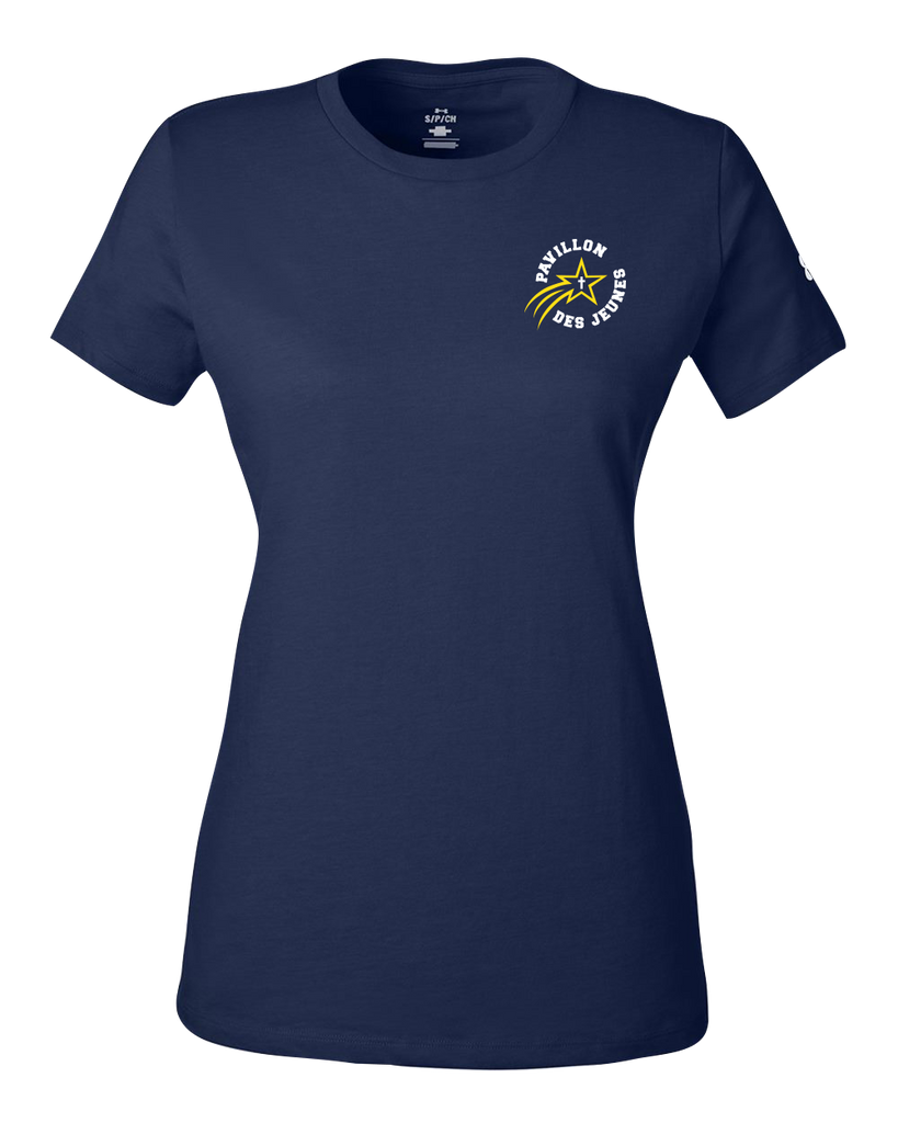 Pavillon Des Jeunes Ladies Under Armour® Athletic 2.0 T-Shirt with Printed Logo