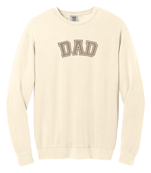 "Dad EST." Adult Lightweight Cotton Crewneck Sweatshirt with Printed Logo