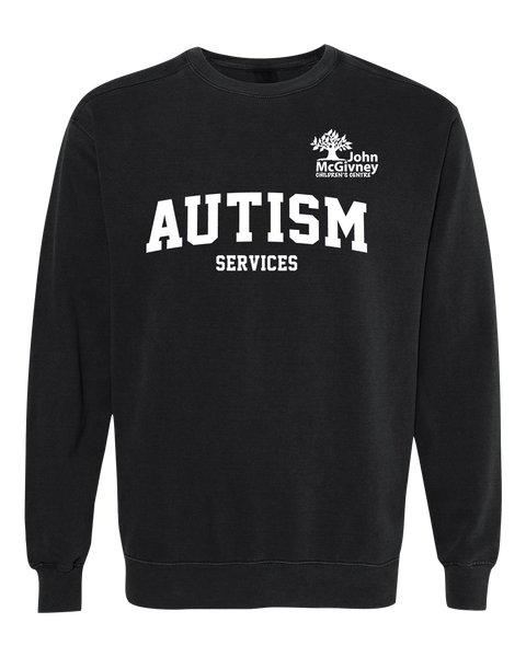 "Autism Services" John McGivney Adult Lightweight Cotton Crewneck Sweatshirt with Printed Logo