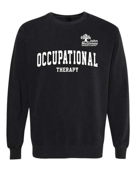 "Occupational Therapy" John McGivney Adult Lightweight Cotton Crewneck Sweatshirt with Printed Logo
