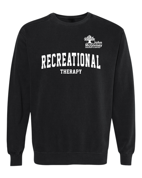 "Recreational Therapy" John McGivney Adult Lightweight Cotton Crewneck Sweatshirt with Printed Logo