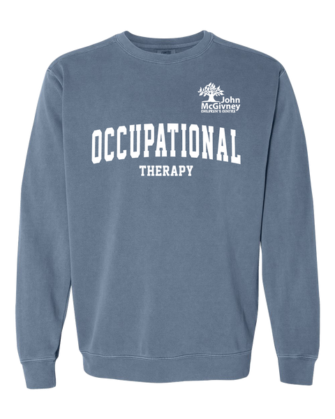 "Occupational Therapy" John McGivney Adult Lightweight Cotton Crewneck Sweatshirt with Printed Logo