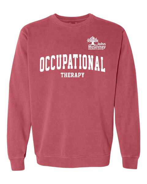 "Occupational Therapy" John McGivney Adult Lightweight Cotton Crewneck Sweatshirt with Printed Logo