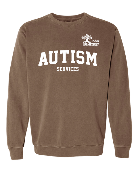 "Autism Services" John McGivney Adult Lightweight Cotton Crewneck Sweatshirt with Printed Logo