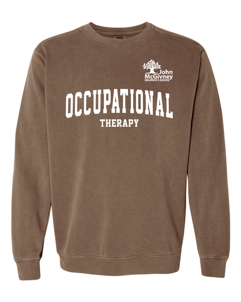 "Occupational Therapy" John McGivney Adult Lightweight Cotton Crewneck Sweatshirt with Printed Logo