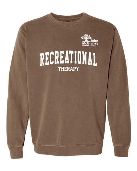 "Recreational Therapy" John McGivney Adult Lightweight Cotton Crewneck Sweatshirt with Printed Logo