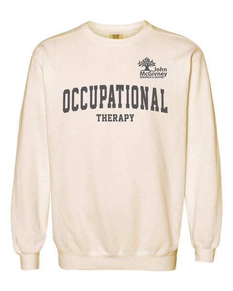 "Occupational Therapy" John McGivney Adult Lightweight Cotton Crewneck Sweatshirt with Printed Logo