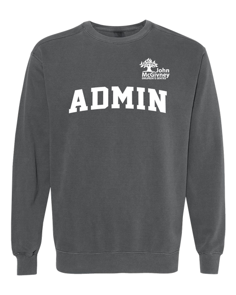"Admin" John McGivney Adult Lightweight Cotton Crewneck Sweatshirt with Printed Logo