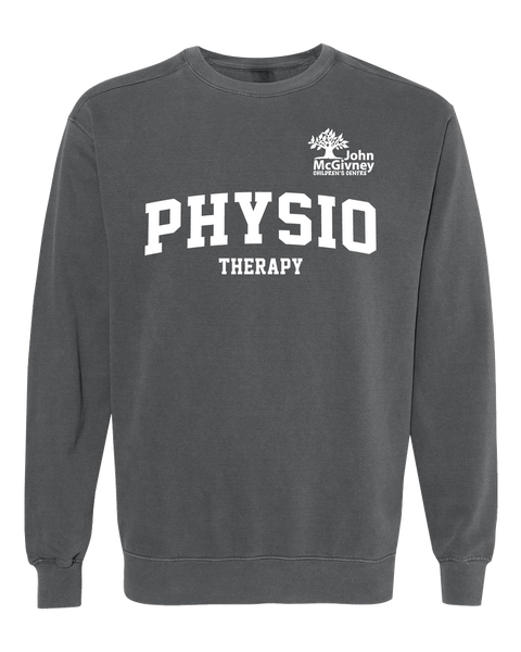 "Physio Therapy" John McGivney Adult Lightweight Cotton Crewneck Sweatshirt with Printed Logo