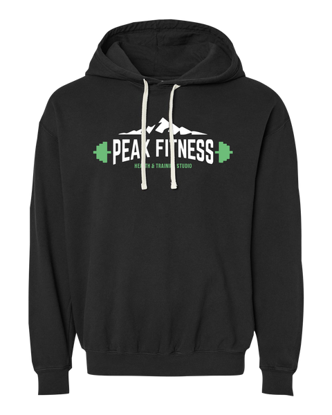 Peak Fitness Adult Lightweight Fleece Hooded Sweatshirt with Printed Logo