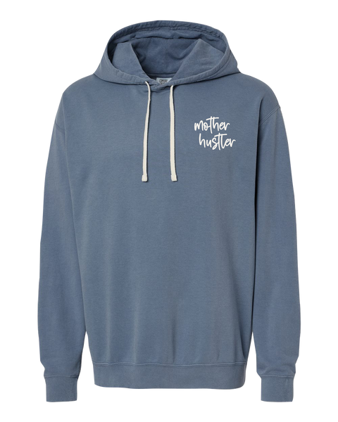 "Mother Hustler" Adult Lightweight Fleece Hooded Sweatshirt with Printed Left Chest Logo