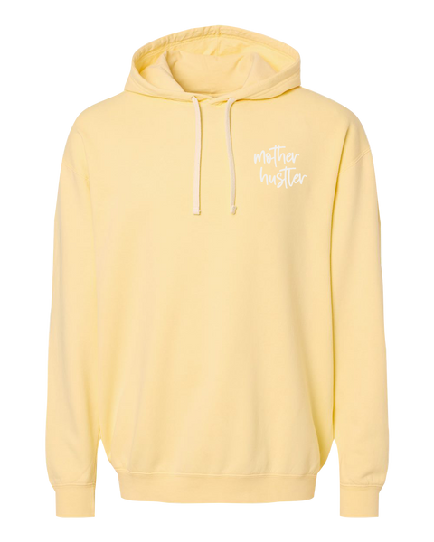 "Mother Hustler" Adult Lightweight Fleece Hooded Sweatshirt with Printed Left Chest Logo