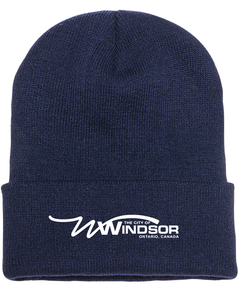 City of Windsor Adult Cuffed Knit Beanie with Embroidered Logo