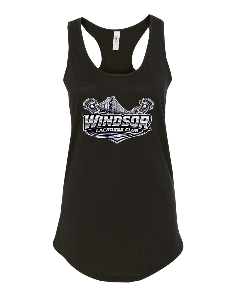 Windsor Lacrosse Club Ladies Racerback Tank with Printed Logo