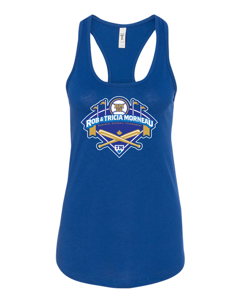 Rob & Tricia Morneau Tournament Ladies Racerback Tank with Printed Logo