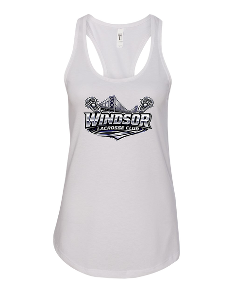 Windsor Lacrosse Club Ladies Racerback Tank with Printed Logo