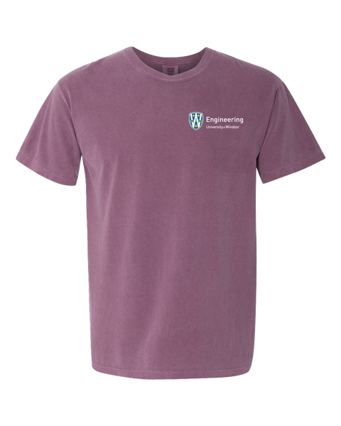 U of W Engineering Alumni Adult Garment-Dyed Heavyweight T-Shirt with Embroidered Logo