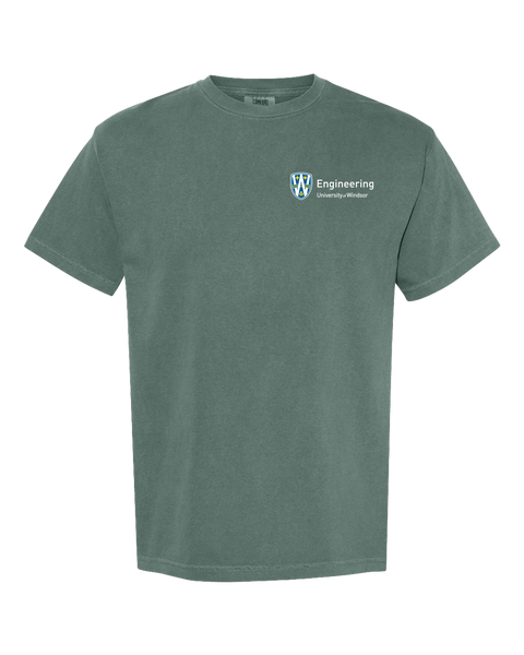 U of W Engineering Alumni Adult Garment-Dyed Heavyweight T-Shirt with Embroidered Logo