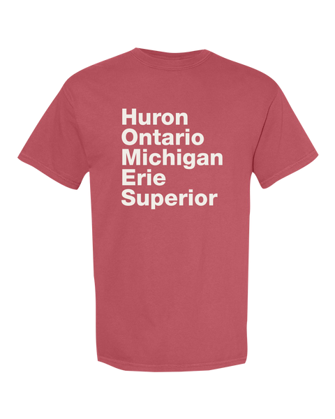 Great Lakes Names Adult Cotton T-Shirt with Printed Logo