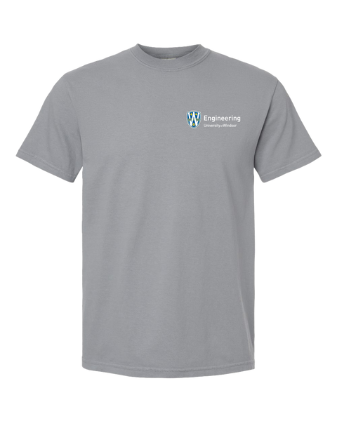 U of W Engineering Alumni Adult Garment-Dyed Heavyweight T-Shirt with Embroidered Logo