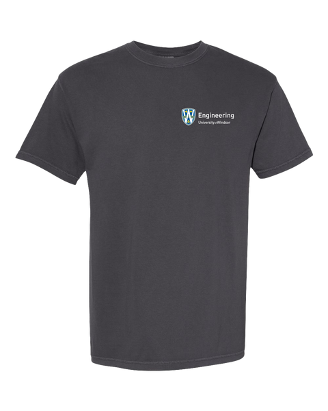 U of W Engineering Alumni Adult Garment-Dyed Heavyweight T-Shirt with Embroidered Logo