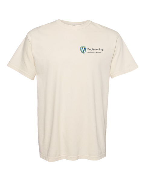 U of W Engineering Alumni Adult Garment-Dyed Heavyweight T-Shirt with Embroidered Logo